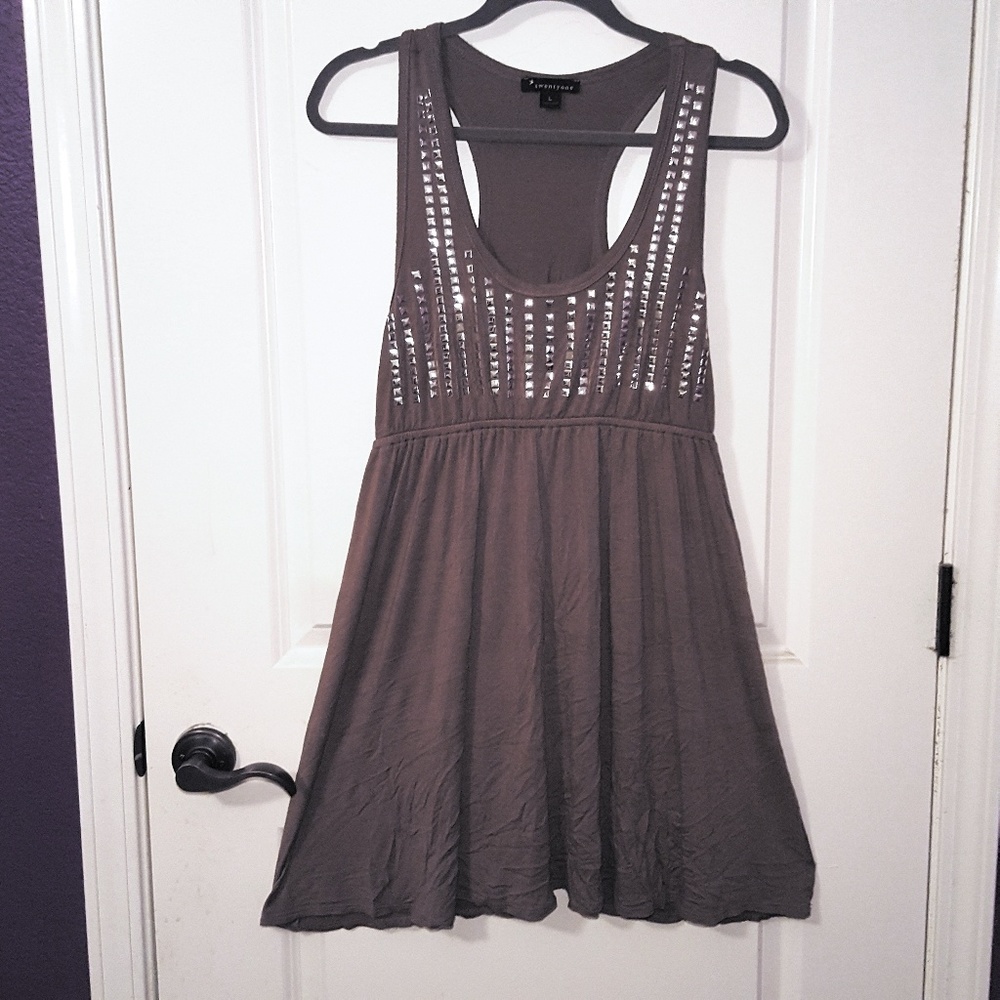 Studded Taupe Dress